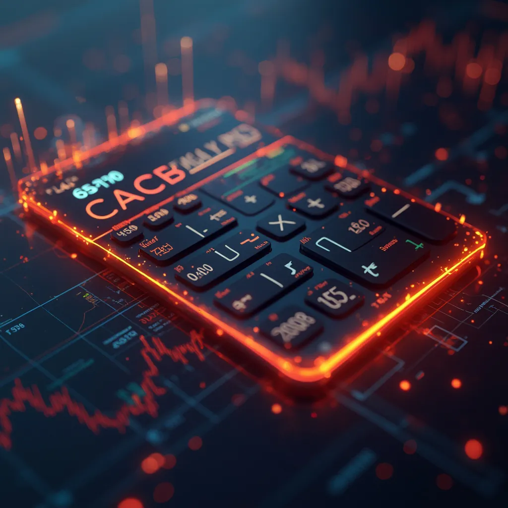 Interface futuriste d'un calculateur de salaire